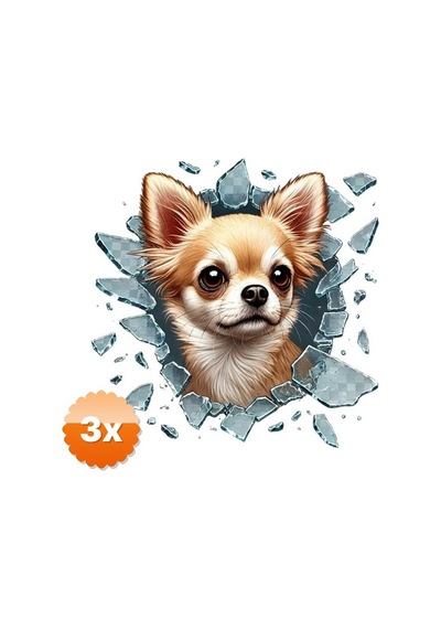 3 Adet Fulcar Köpek Tasarımlı Araç Stickerı 10x10 Cm 4 Model Karışık
