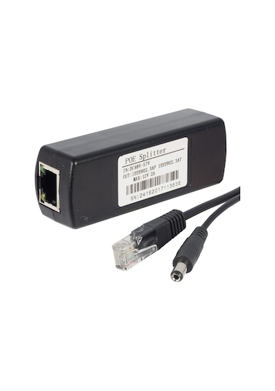 Powermaster Ip Kamera Poe Kablosu Aktif Poe Splitter (In:Dc 48-57 V Out:Ieee 802.3 Af-Max:12 V 2 A)