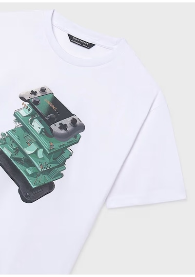Mayoral Erkek Çocuk T-shirt 6033 Beyaz