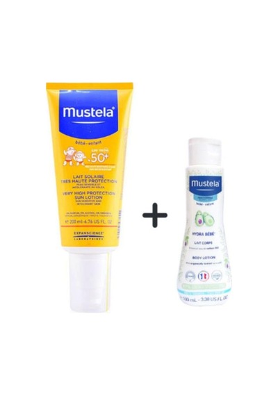 Mustela Güneş Losyonu Spf50 200 Ml + Mustela Hydra Bebe 100 Ml