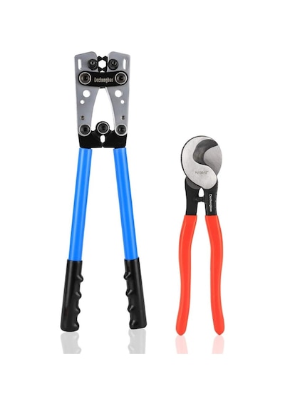 Hx-50b Akü Kablo Pabucu Sıkma Pensesi 6 50 Mm² Kablo Sıkma Kapasitesi Güçlendirilmiş Gövde + 60 Adet Terminal