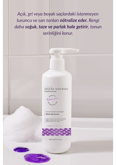 Turunculaşma Karşıtı Mor Şampuan Silver Şampuan 500 Ml