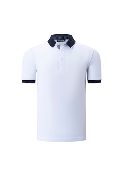 T8579 Dewberry Erkek T-shırt-düz Beyaz Düz Beyaz