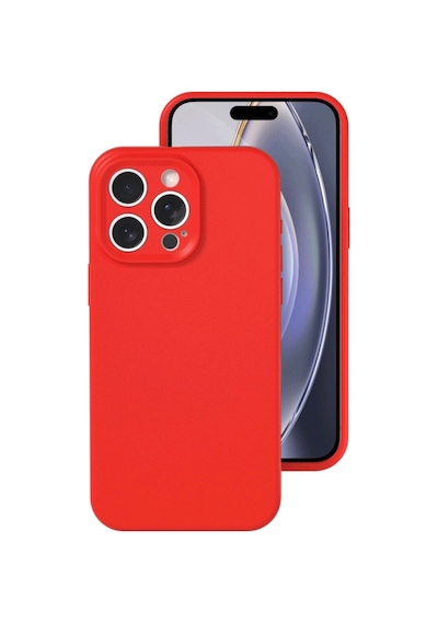 Apple, Uyumlu iPhone 16 Pro Kılıf Nano İçi Kadife - Kırmızı - Aflc-877093