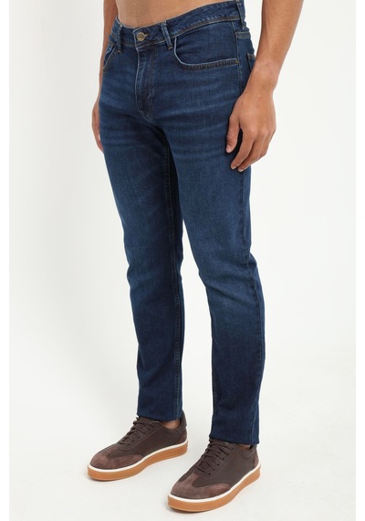 Erkek Slim Fit Koyu Mavi Jean-19314 K.mavi