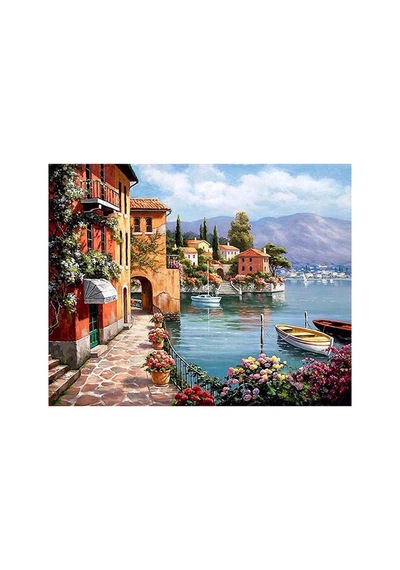 Akdeniz Sıcaklığı Sticker Çerçevesiz 90x110 Sayılarla Boyama Hobi Seti