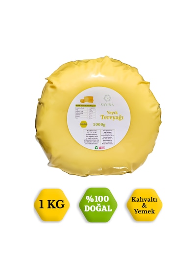 Rize Yayık Köy Tereyağı Kahvaltılık 1 Kg