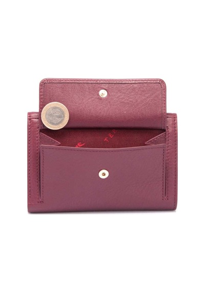 Tergan Bordo Deri Kadın Cüzdan - S1cb00005730-k16 Bordo