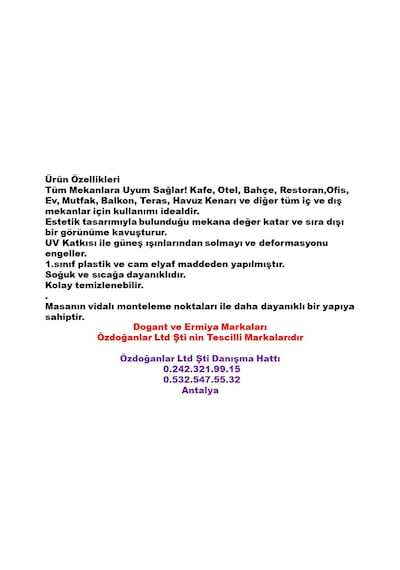 Ozdoganlaravm Ahşap-Werzalit 107 Cm Yuvarlak Masa Için Katlanabilir