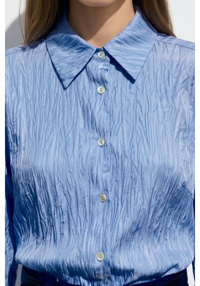 Sateen Salaş Gömlek - Mavi-137368