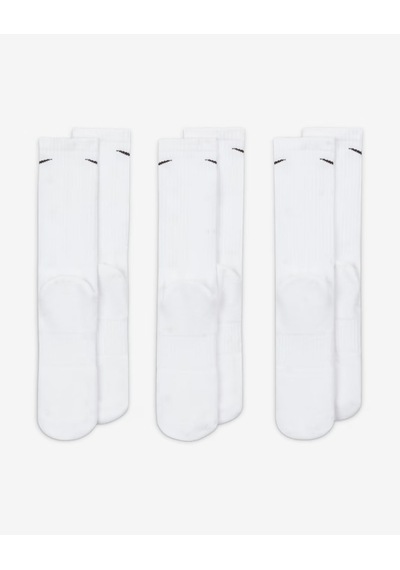 Nike Sx7664-100 Everyday Cushioned Crew Antrenman Çorapları 3 Çift Beyaz
