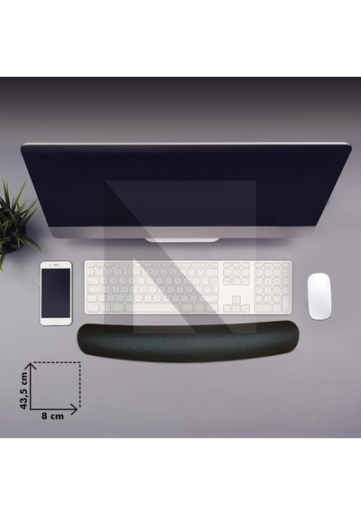 Tr Mp03 - Memory Klavye Bilek Destek Pedi Yumuşak, Ergonomik, Klavye Önü El Bileği Dinlendirme Pedi