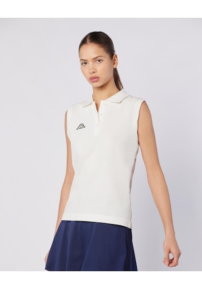 Kappa Tennis Wws Slim Tur Kadın Beyaz Regular Polo Yaka Tişört
