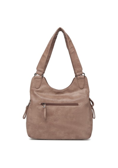 Smart Bags Kadın Günlük Orta Boy Omuz Çantası Yumuşak Tasarım Çok Cepli 1861-7 Vizon