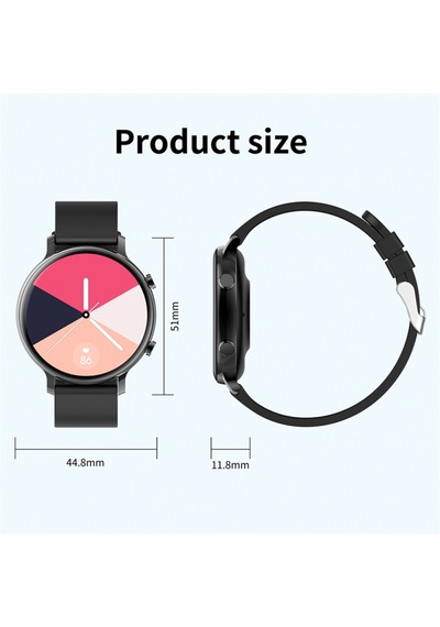 Geeroyoo JZR-GY Hw36 1.28" Ip67 Spor Bluetooth Bt5.0 Sağlık Takibi Adımsayar Android İos Telefon Uyumlu Siyah Akıllı Saat (İthalatçı Garantili)