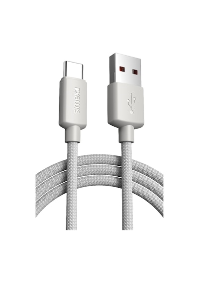 Simex 66w Usb To Type-c Süper Hızlı Şarj Kablosu - Samsung, Huawei, Honor, Vivo, Uyumlu Gri, 1 Metre