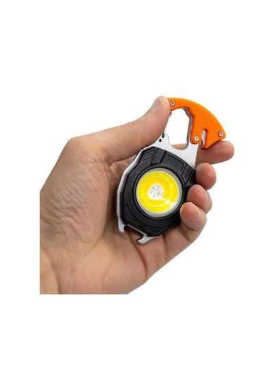 Rox 0230 Outdoor Çok Fonksiyonlu Anahtarlık Şarjlı Led Fener 500 Lümen Siyah