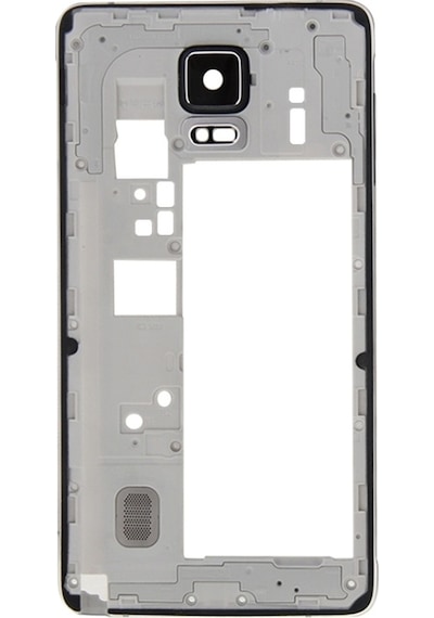 Cbtx Galaxy Note 4 / N910f Uyumlu Tam Muhafaza Kapağı Ön Muhafaza Lcd Çerçeve Çerçeve Plakası Pil Arka Kapağı Siyah
