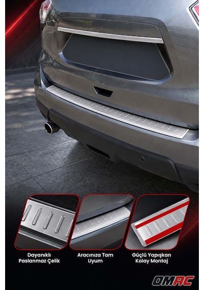 Hyundai Tucson Iv 2022-2027 Uyumlu Krom Arka Tampon Eşiği Paslanmaz Çelik Taşlı Mat