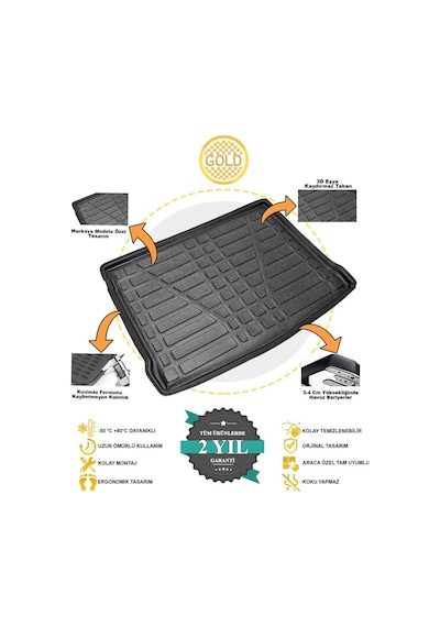 Toyota Uyumlu Corolla 3D Bagaj Havuzu Araca Özel 2007-2013 N11.11580