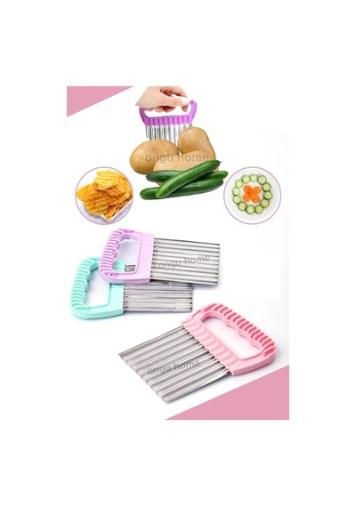 Safestore 2'li Cips Patates Doğrayıcı Şekilli Kesici Çelik Patates Meyve Ve Sebze Doğrama Bıçağı