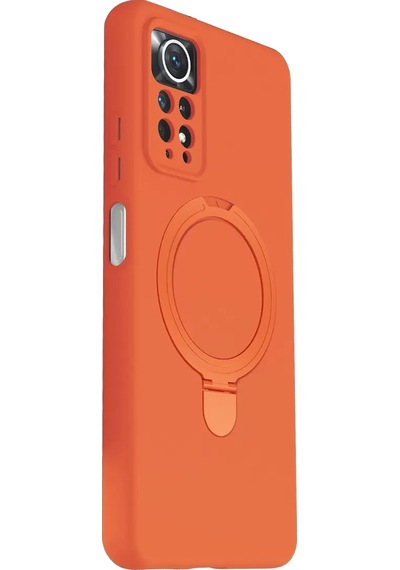Newface Xiaomi Redmi Note 12 Pro 4g Regal Magsafe Standlı Kapak - Turuncu