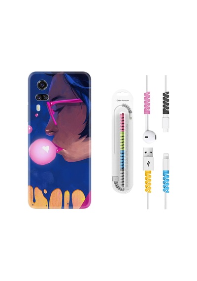 Vivo Y51 Kılıf Kablo Koruyuculu Sakız Ve Kız 1767