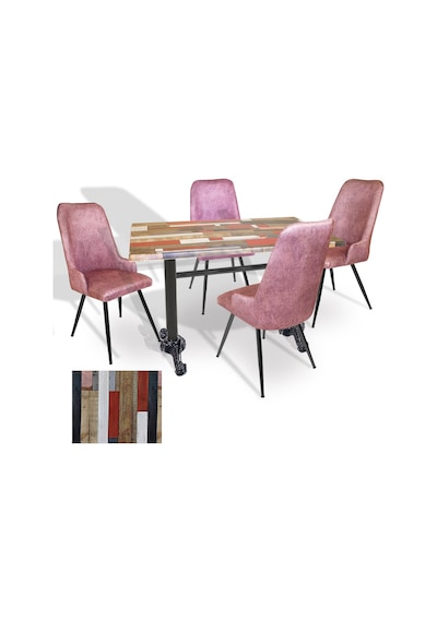 Çipa - Çırağan Mutfak Masa Takımı - 70x120 Werzalit, Wermodin Ve Allzalit Tabla - Red Wood - Pembe Çok Renkli Çipa - Çırağan Mutfak Masa Takımı - 70x120 Werzalit, Wermodin Ve Allzalit Tabla - Red Wood - Pembe Çok Renkli