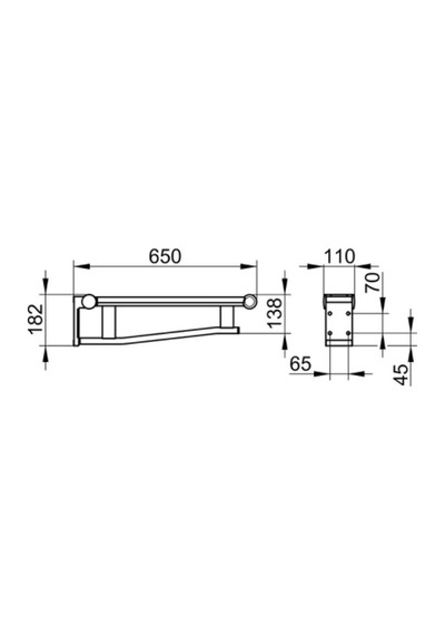 Keuco Plan Care Tutunma Barı-65 Cm Krom