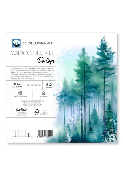 Schoellershammer Cold Press Suluboya Defteri Blok 300 Gr. 20x20