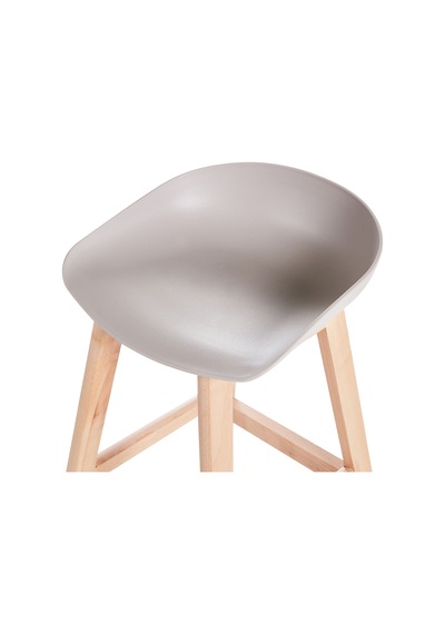 Mıcco 2 Li Taupe Bar Sandalyesi Seti, Doğal Kayın Ayaklı, Minimalist Iskandinav Tasarımı Gri Mıcco 2 Li Taupe Bar Sandalyesi Seti, Doğal Kayın Ayaklı, Minimalist Iskandinav Tasarımı Gri