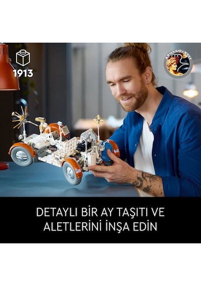 LEGO® Technic NASA Apollo Ay Taşıtı – LRV 42182 - Yetişkinler için Uzay Aracı Yapım Seti (1913 Parça)
