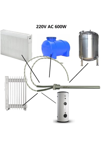 Yate10 1/2 Diş Çaplı 220volt 600w Radyatör,petek,tank Isıtıcı Paslanmaz Çubuk Rezistans 600w