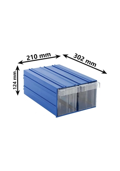 Sembol 501 Plastik Çift Çekmeceli Kutu 302x210x124mm 18 Adet