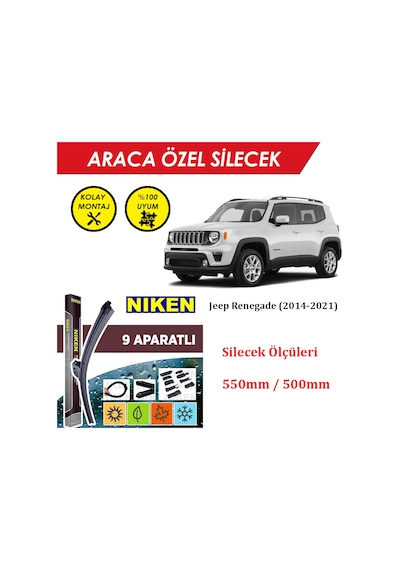 Jeep Renegade Ön Cam Silecek Takımı 2014-2021