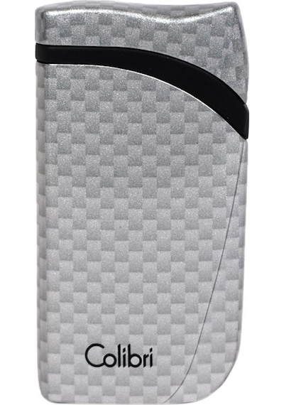 Colibri Falcon Karbon Desenli Gümüş Puro Çakmağı