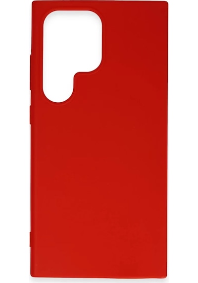 Newface Samsung Galaxy S24 Ultra Kılıf First Silikon - Kırmızı