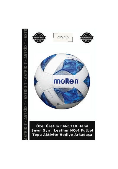 Özel Üretim F4n1710 Hand Sewn Syn . Leather No:4 Futbol Topu Aktivite Hediye Arkadaşa Çok Renkli