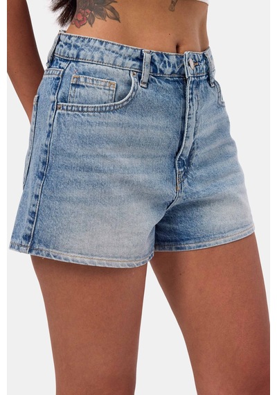 Itsbasic Kadın Mavi 4s6-32 Mom Mini Fit Denim Şort
