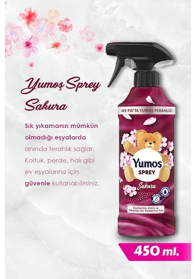 Orkide, Lotus Ve Sakura 450 Ml Yıkaması Zor Eşya Spreyi Yumoş Rosıe Hediye Tekli
