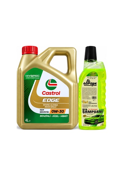 Castrol Edge 0W-30 Motor Yağı 4 L + Oto Şampuan 1000 ML