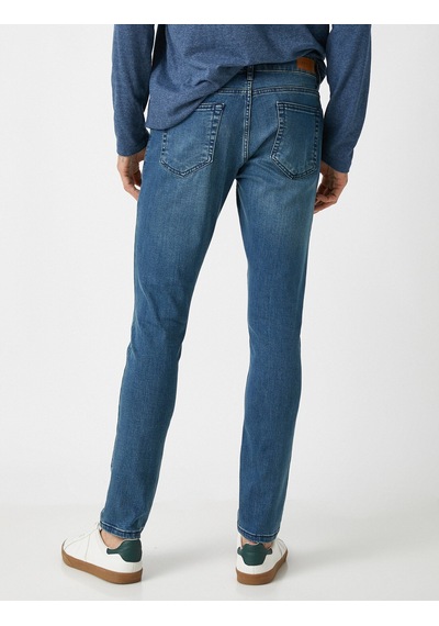 Koton Super Skinny Fit Kot Pantolon - Justin Jean Petrol 1kam43584md