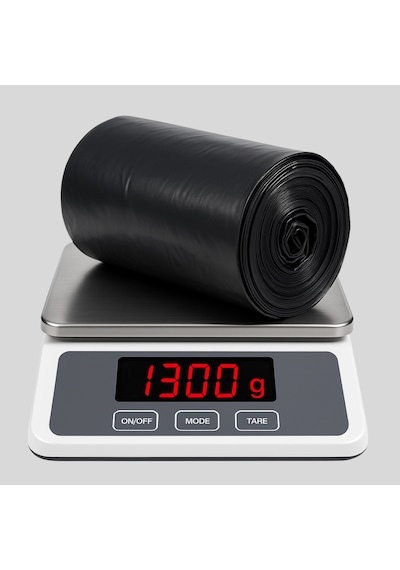 Mulpex Jumbo Boy Siyah Çöp Torbası 80x110 Cm 1 Rulo 1300 G %2 Dayanıklı Ve Kalın, Ağır Hizmet Geri Dönüşüm