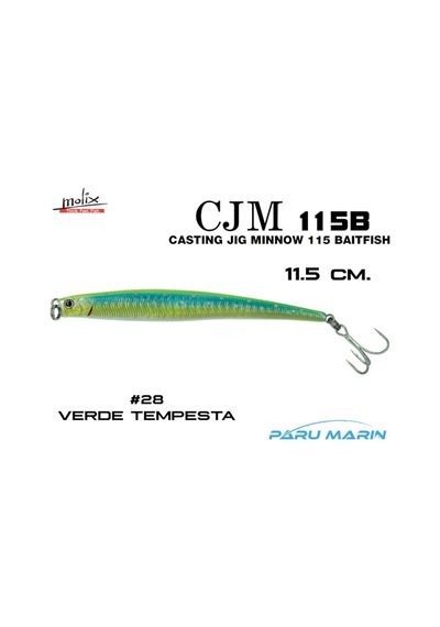 Molix Casting Jig Minnow 115 - 11.5 Cm. Sahte Balık, -28 Verde T