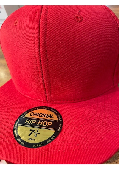 Hamze Hip Hop Snapback Rapper Basic Gabardin Cap Şapka Kırmızı