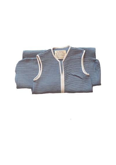 Yorni Denim Yazlık Ve Mevsimlik 4 Kat Müslin Torba Uyku Tulumu Koyu Gri
