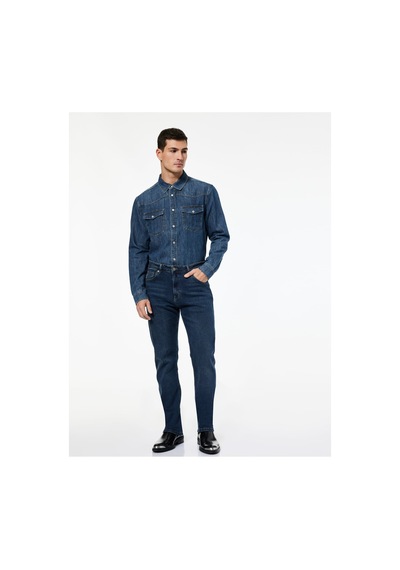 Koton Normal Bel 5 Cepli Slim Fit Jean Pantolon - Brad Jean Aw 25 Koyu İndigo