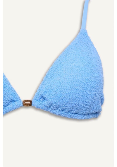 Defacto Regular Fıt Kırışık Dokulu Mavi Bikini Üstü E0205ax26smbe552 Mavi-be552