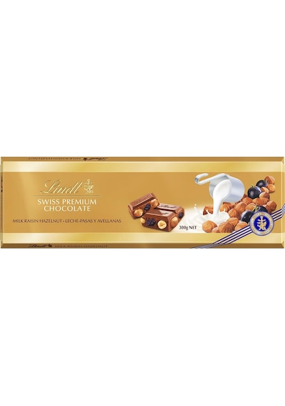Lindt Milk Raisin Hazelnut Gold 300 G