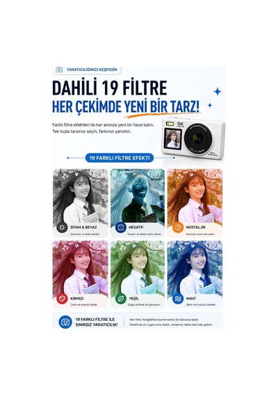 Robeve S150 5k Ultra Hd Dijital Fotoğraf Makinesi